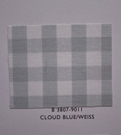 Popeline fine à carreaux "cloud blue", (entre le bleu et le vert) 100%  Coton biologique certifié GOTS – Image 4