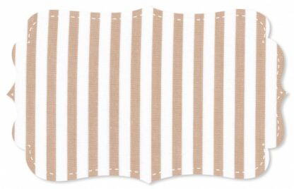 Popeline fine rayée Tan 100%  Coton biologique certifié GOTS – Image 2